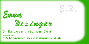 emma wisinger business card